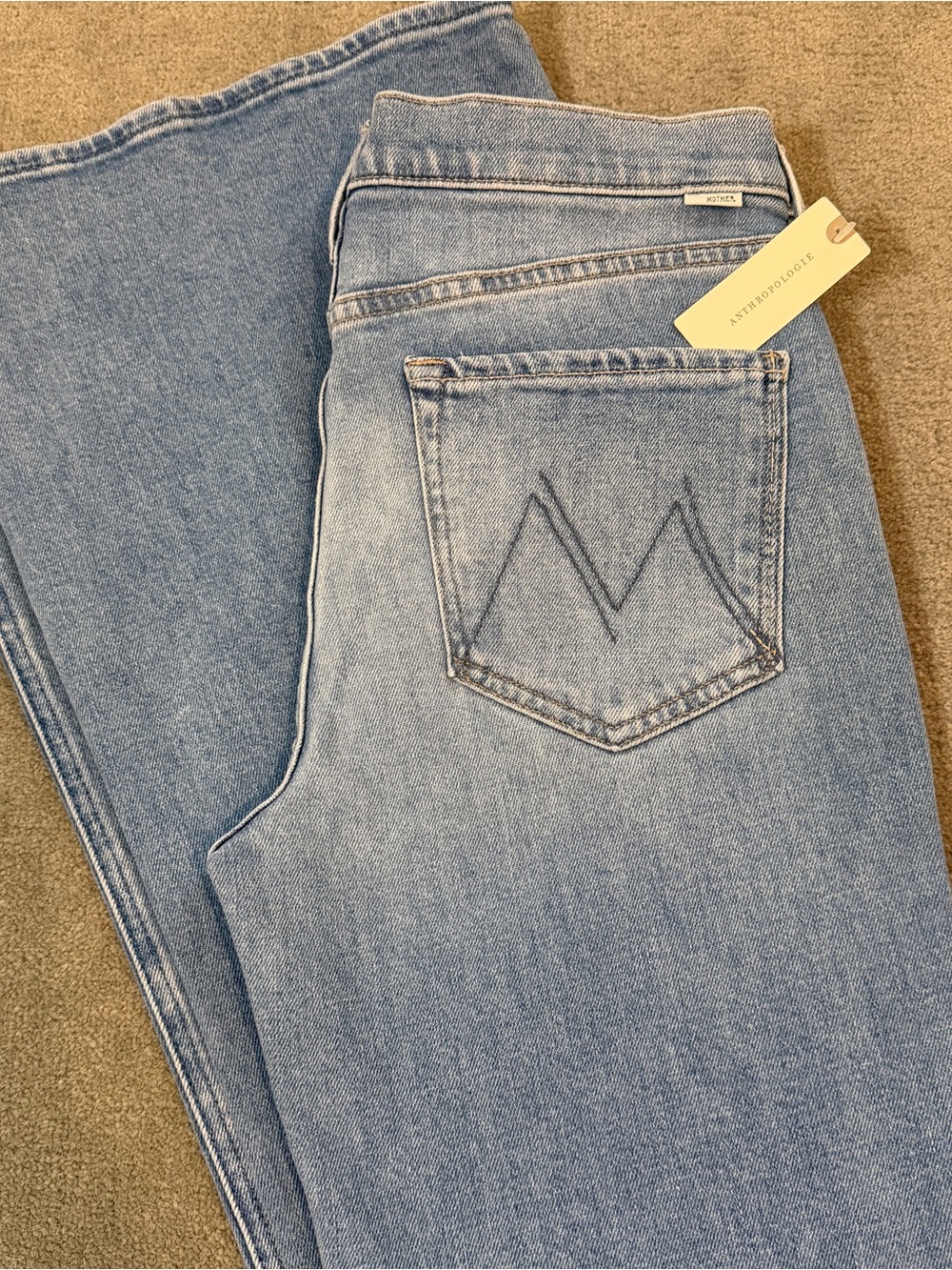 Mother Denim - The Doozy - High Rise Wide Leg Flare - Long Inseam - Size 30 NWT - Picture 3 of 13